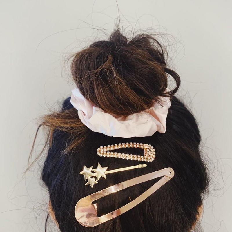 Kitsch Mini Rhinestone Snap Clips - Rose Gold