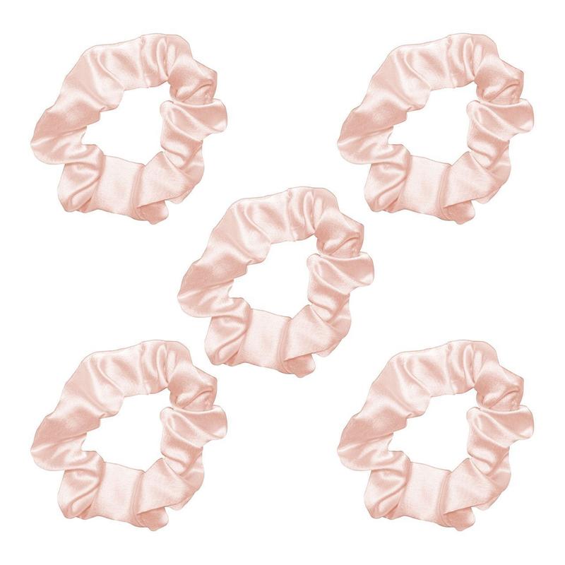 Kitsch Satin Sleep Scrunchies 5pc - Blush