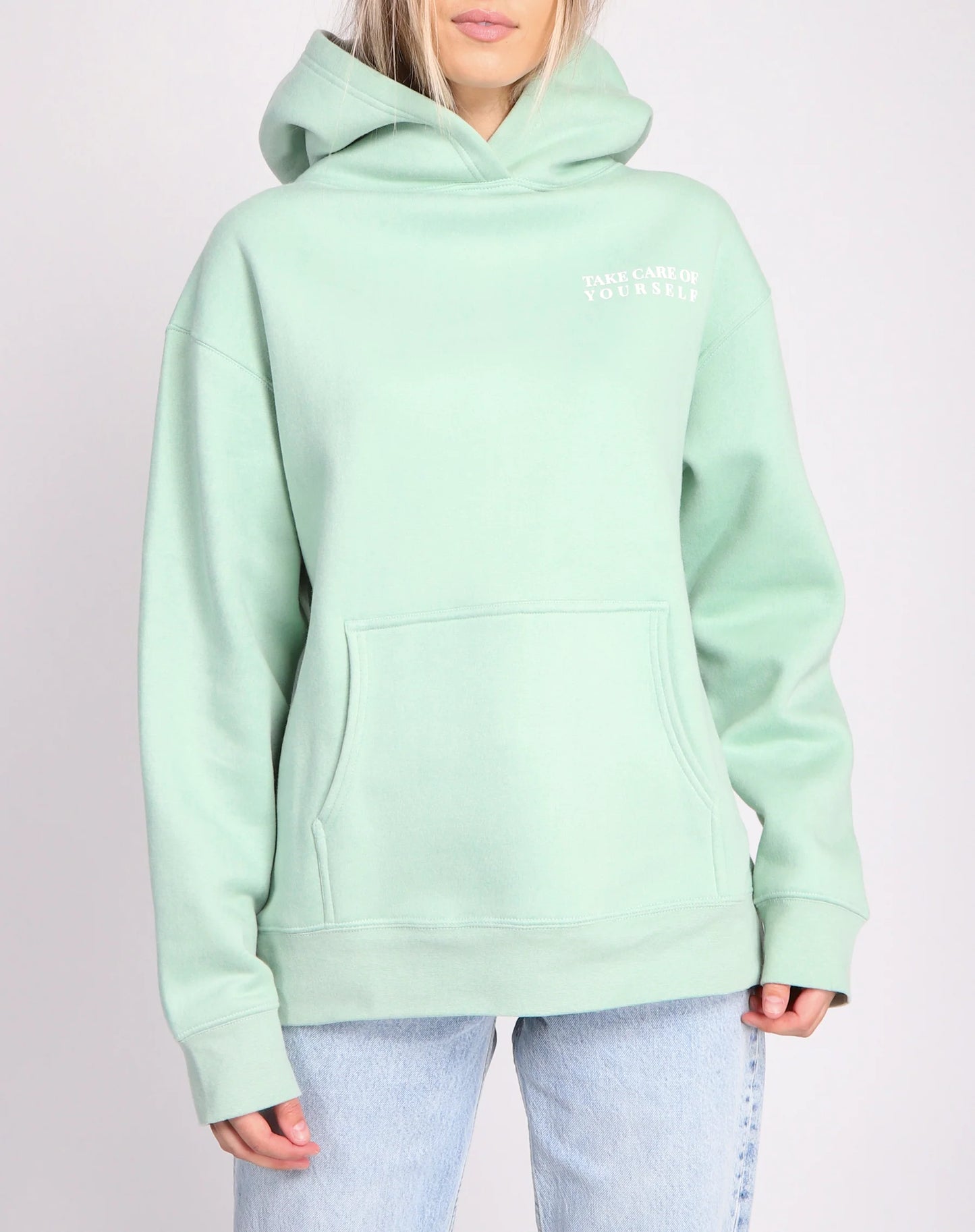 The "TAKE CARE OF EACH OTHER" Big Sister Hoodie Brunette The Label