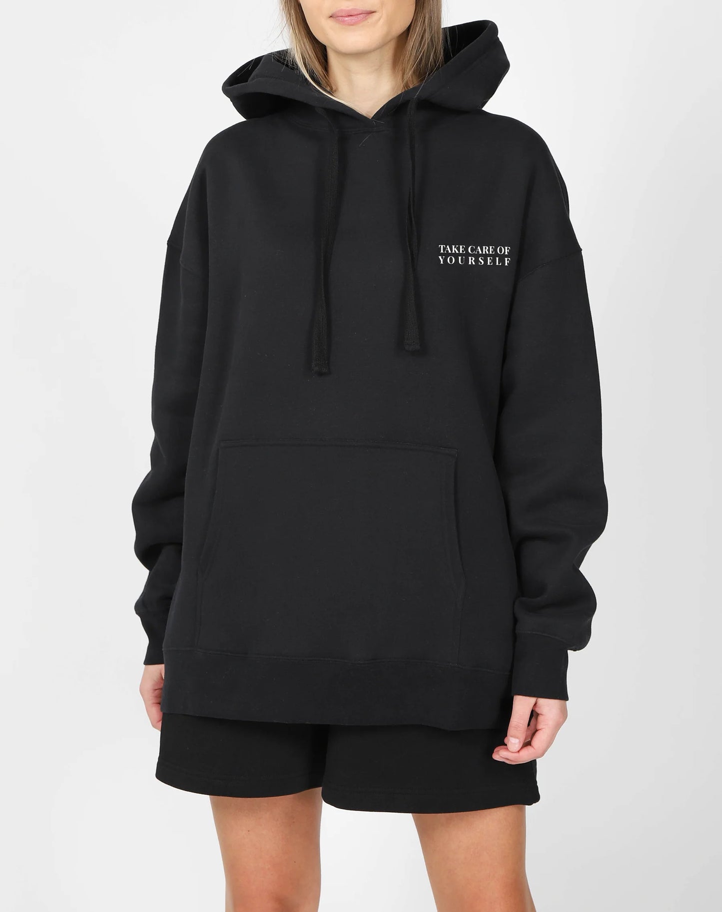 The "TAKE CARE OF EACH OTHER" Big Sister Hoodie Brunette The Label