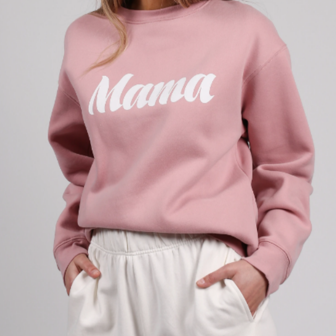 Luxe Beauty Co. Light Pink "Mama" Sweatshirt