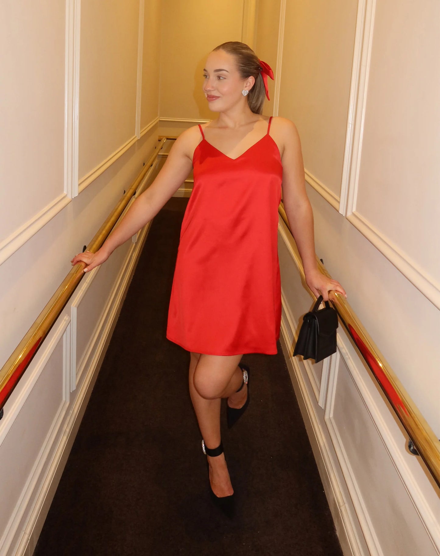 Brunette the Label Naomi Satin Mini Slip Dress