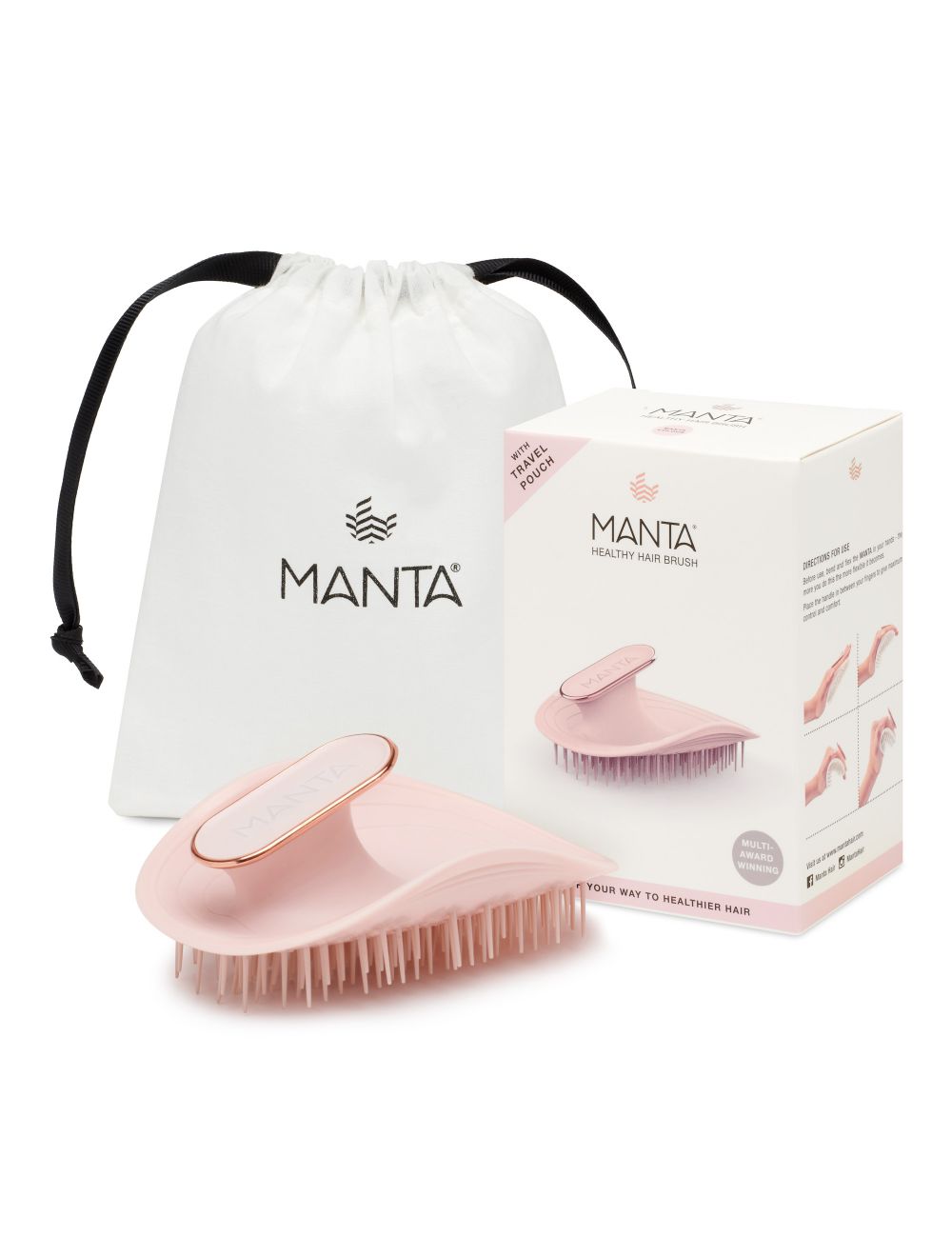 Manta Hair Brush - Pink