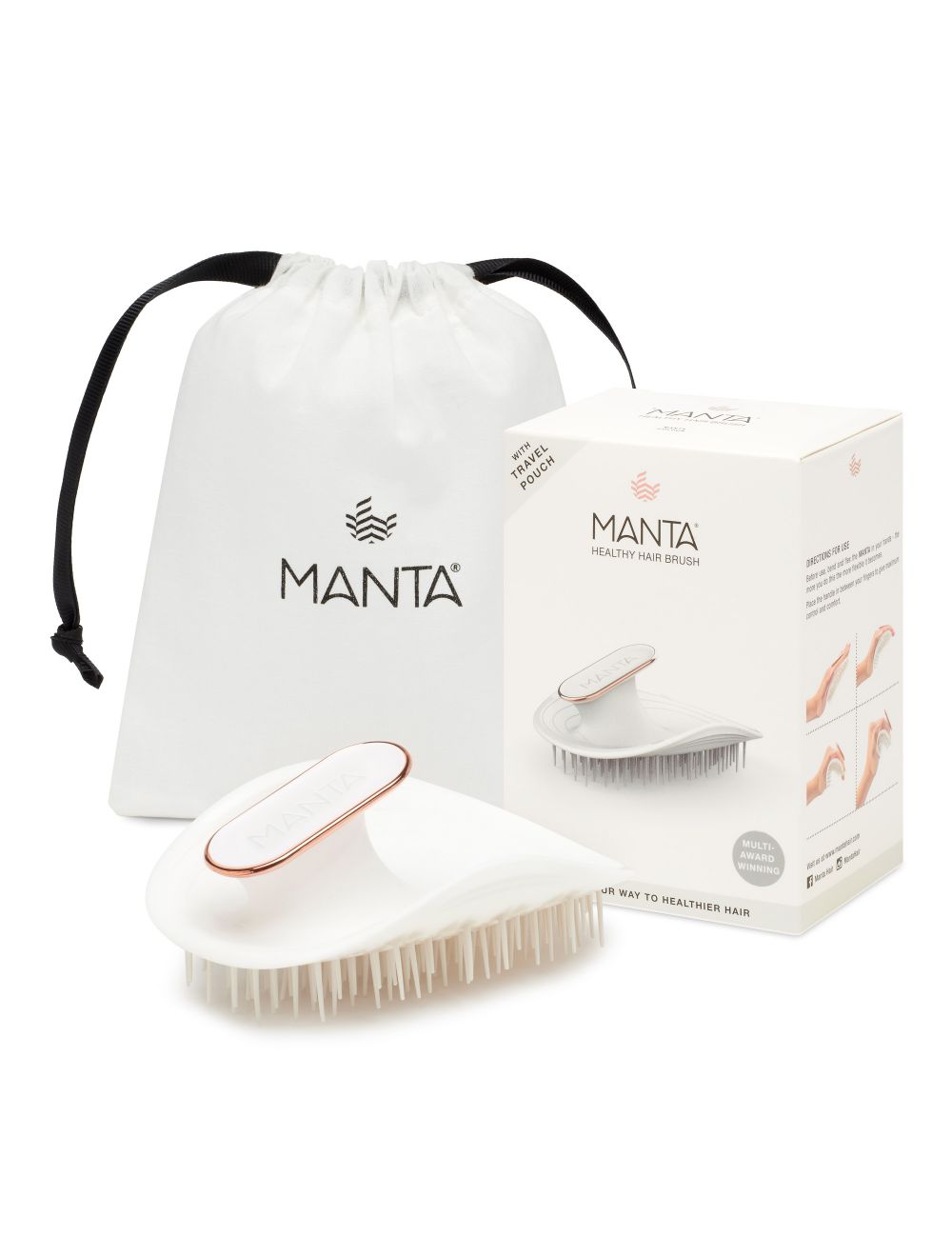 Manta Hair Brush - White