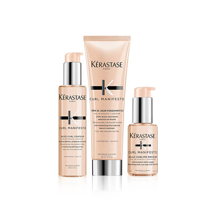 Kerastase Curl Manifesto For Styling Curly To Coily Hair Care Set