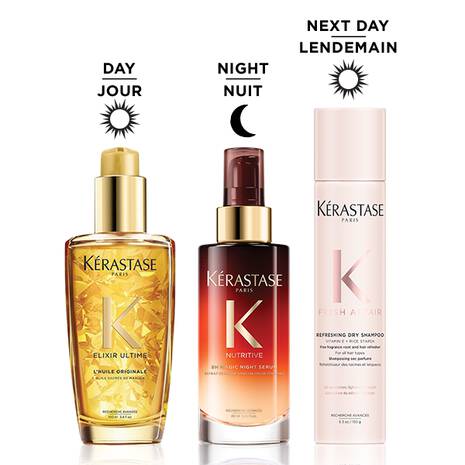 Kerastase Day, Night and Next Day Hair Care Set