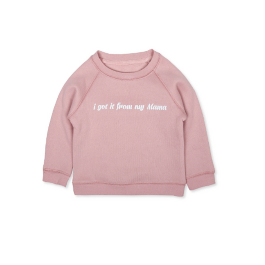 The "I GOT IT" Little Babes Crew Neck Sweatshirt | Misty Mauve Brunette The Label