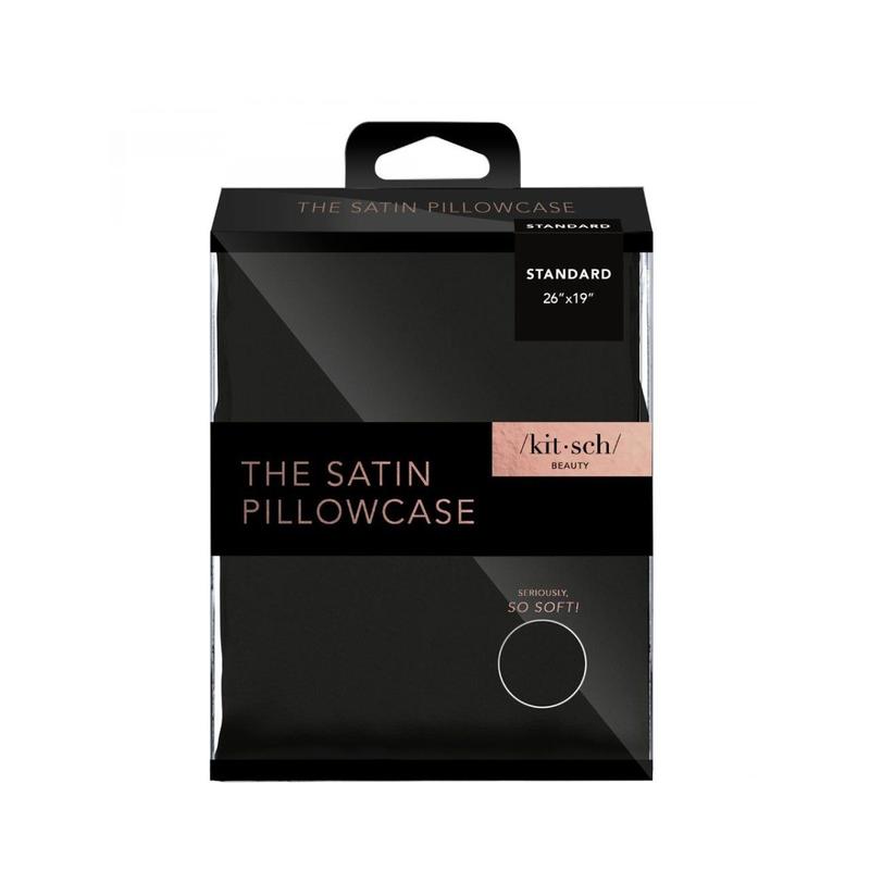 Kitsch Satin Standard Pillowcase - Black